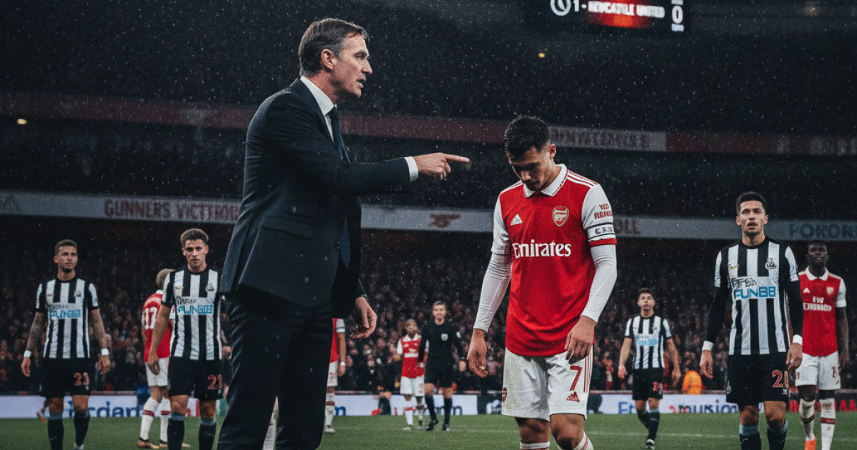 Gary Neville Criticizes Arsenal Star Following Tense Newcastle Victory